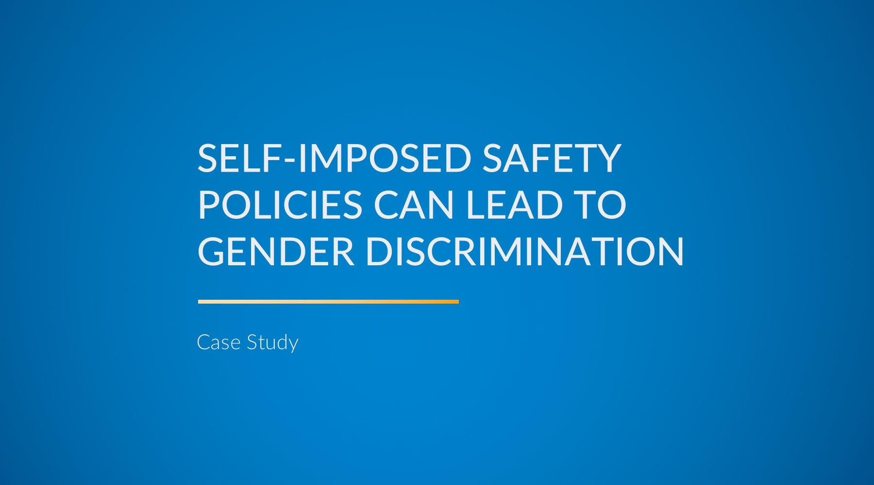 Case study of corporate PPE heel-height policies