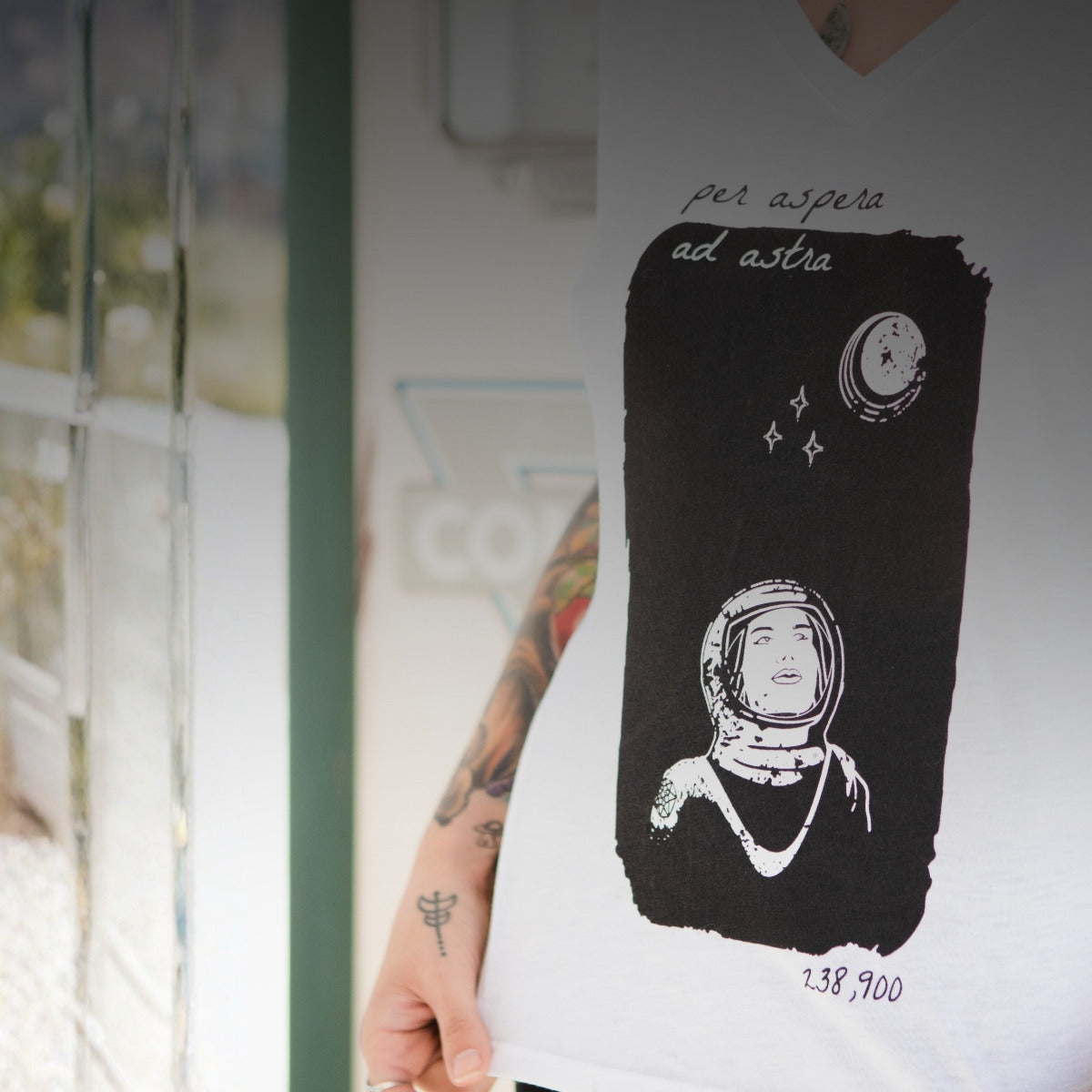 Ad Astra V-Neck lifestyle banner