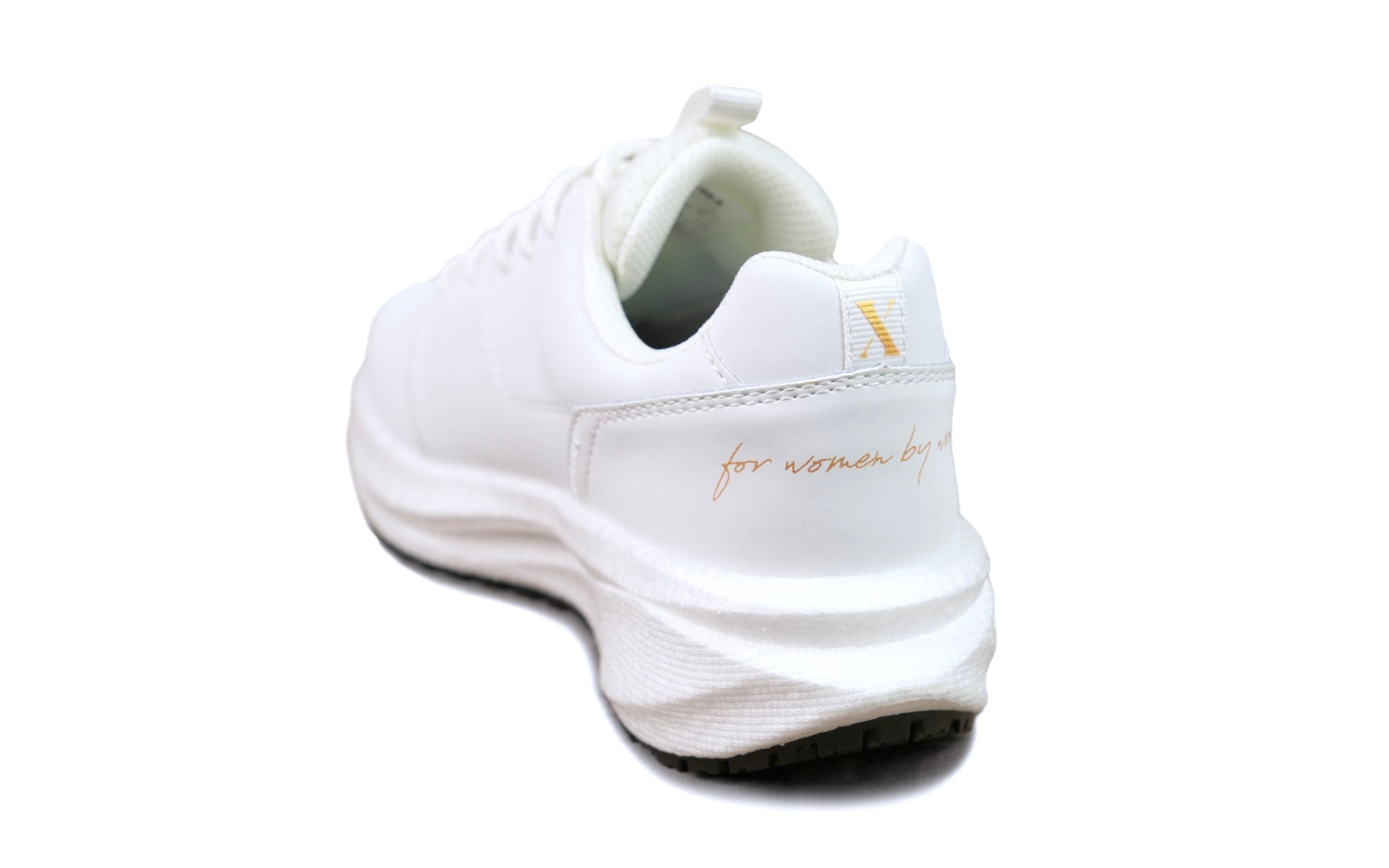 Astra Women's Athletic Work Shoe • Nonslip SRO, Puncture Resistant PR, Static Dissipative • White Gold Action Leather