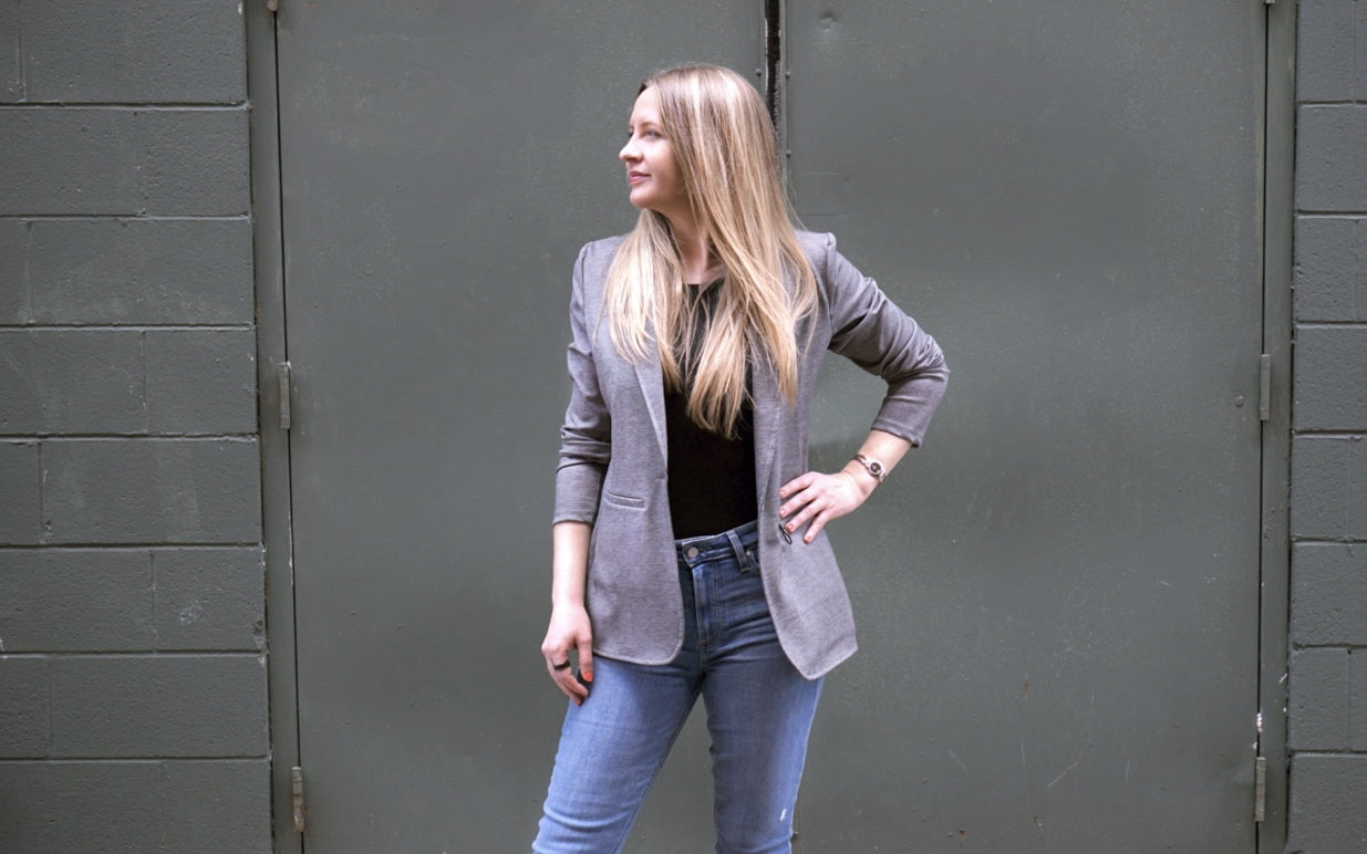 Everywhere Utility Blazer for Women in Gray Moondust Color | High Functionality + Stylish Looks | Xena Workwear