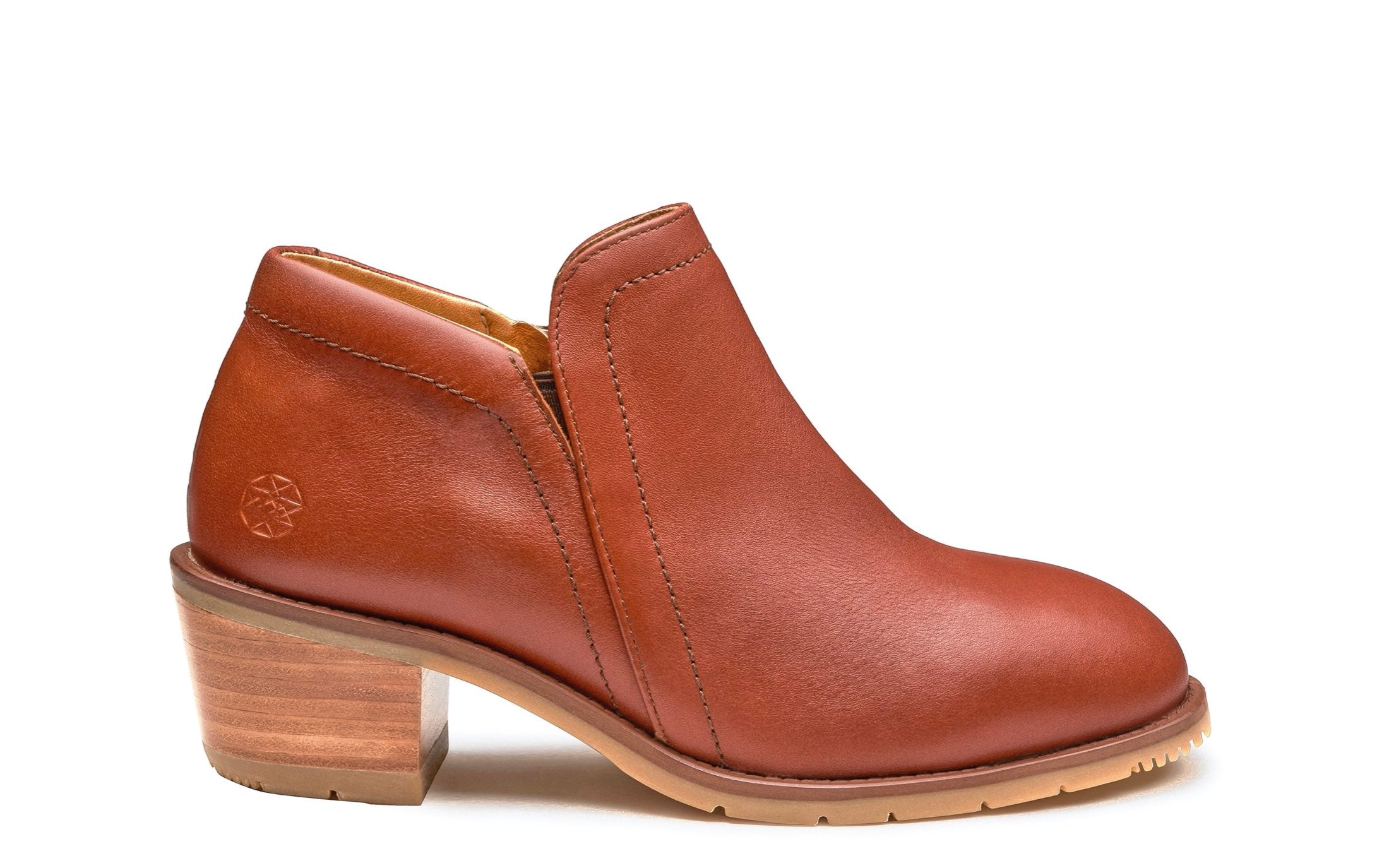 Gravity Women’s Steel Toe Shoe I Full-Grain Leather in Cognac Brown Leather by Xena Workwear
