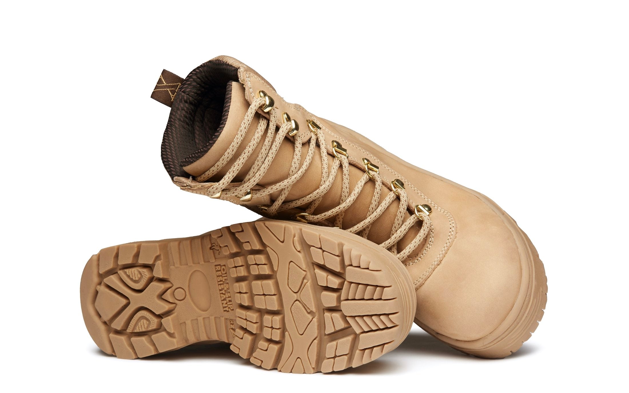 Horizon Puncture Resistant Electrical Hazard Alloy Toe Safety Work Boot for Women in Desert Tan Waterproof Nubuck Leather from Xena Workwear