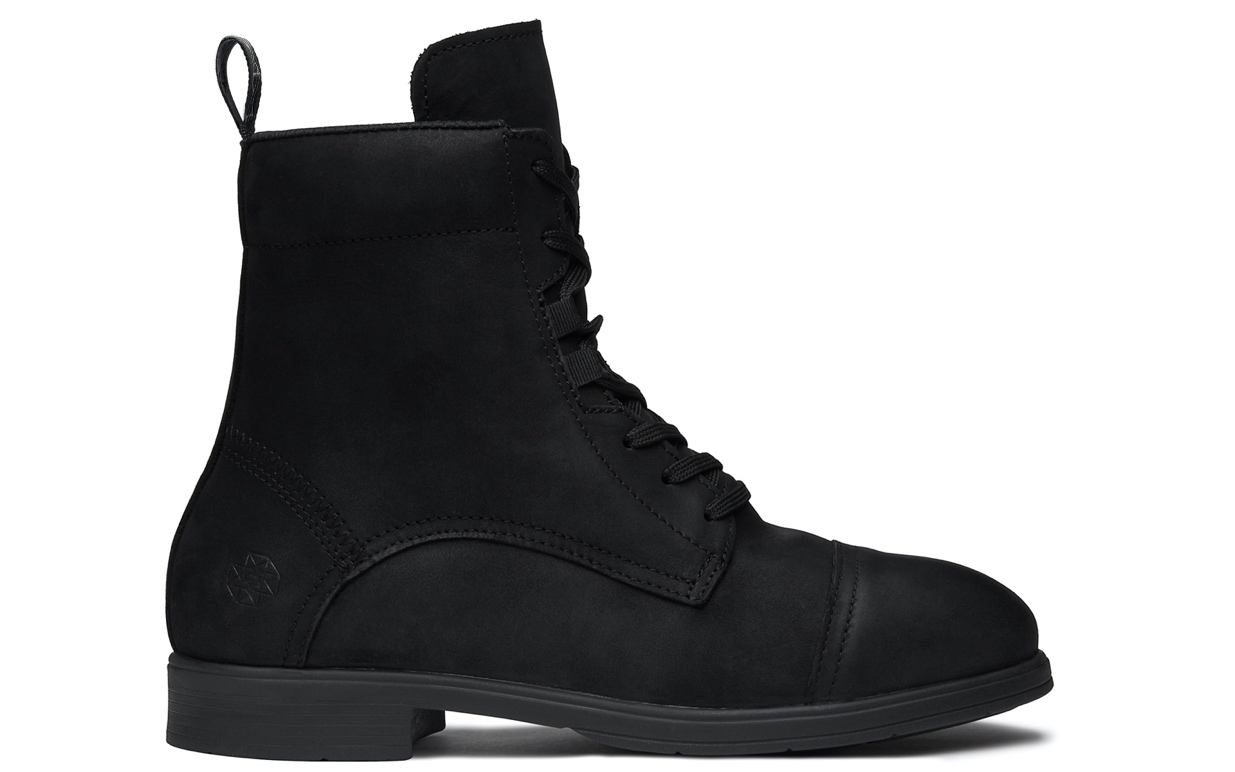 Black suede work boots clearance