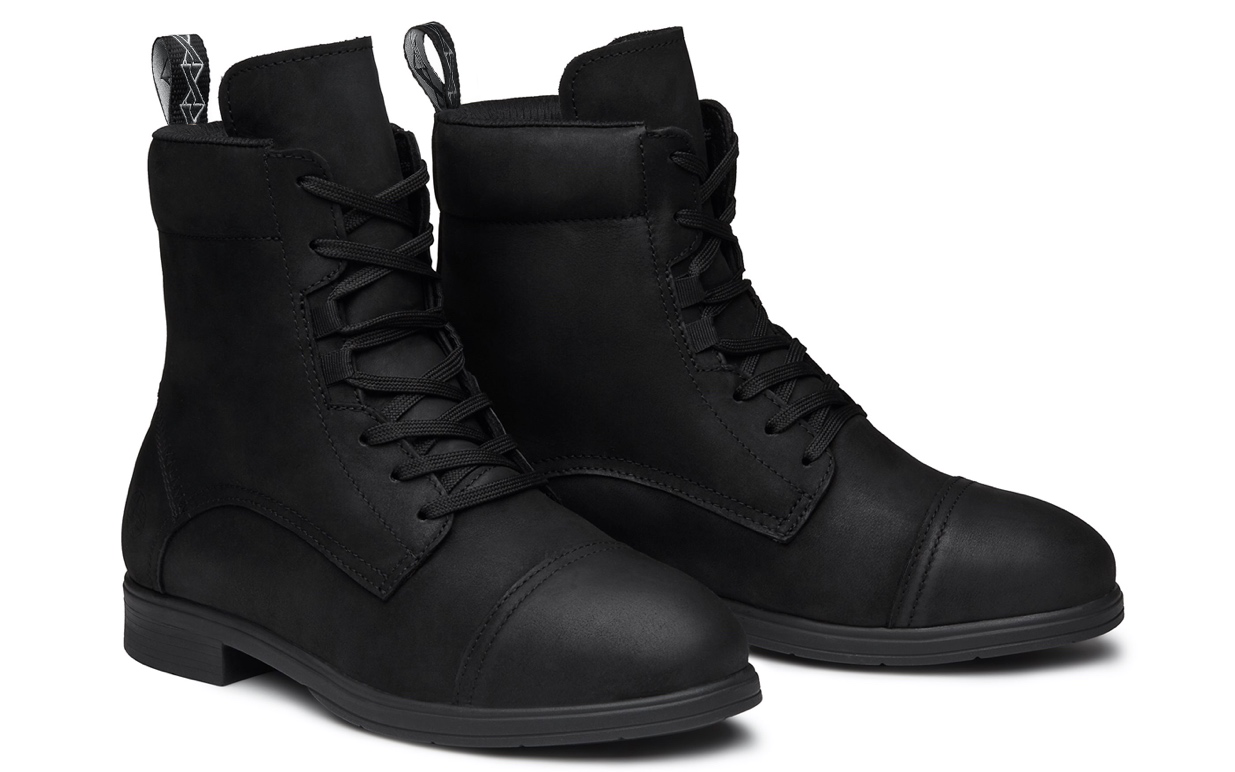 Inertia Electrical Hazard EH Certified Steel Toe Women's Lace Up Boot | Waterproof & Durable Leather | Buff Matte Black Color | Xena Workwear