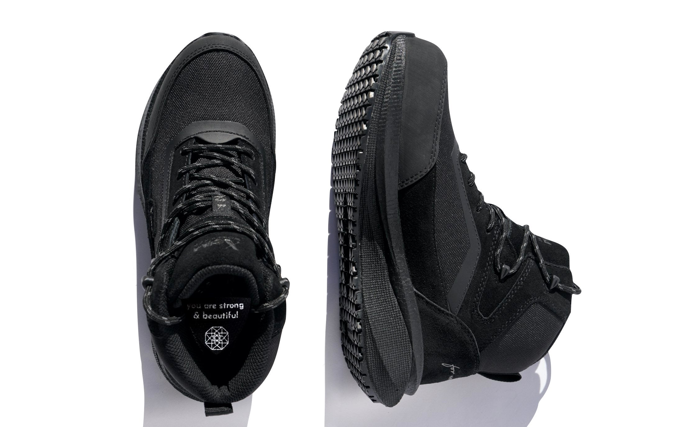 Luna Women's Work Athletic High-Top Composite Toe Safety Boot in Black • Waterproof, Puncture Resistant, Electrical Hazard • Made by Xena Workwear