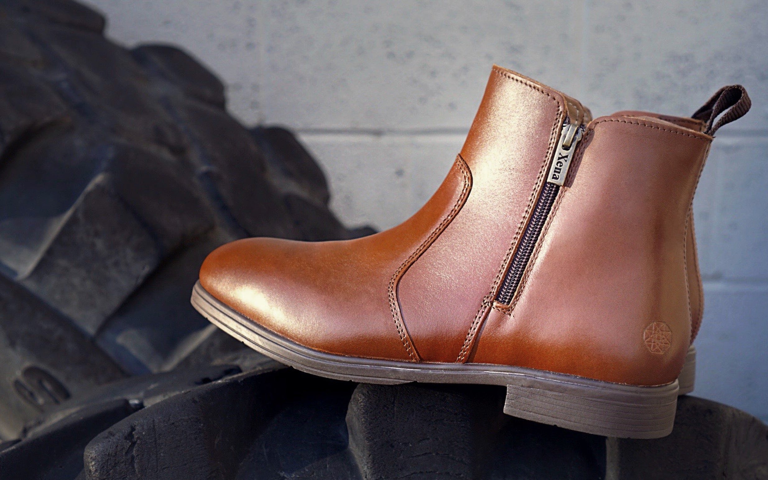 Omega Electrical Hazard EH Rated Women's Steel Toe Safety Work Boot | ASTM Certified and OSHA Compliant I Full-Grain Bourbon Brown Leather | Made in North America for Women by Women | Xena Workwear