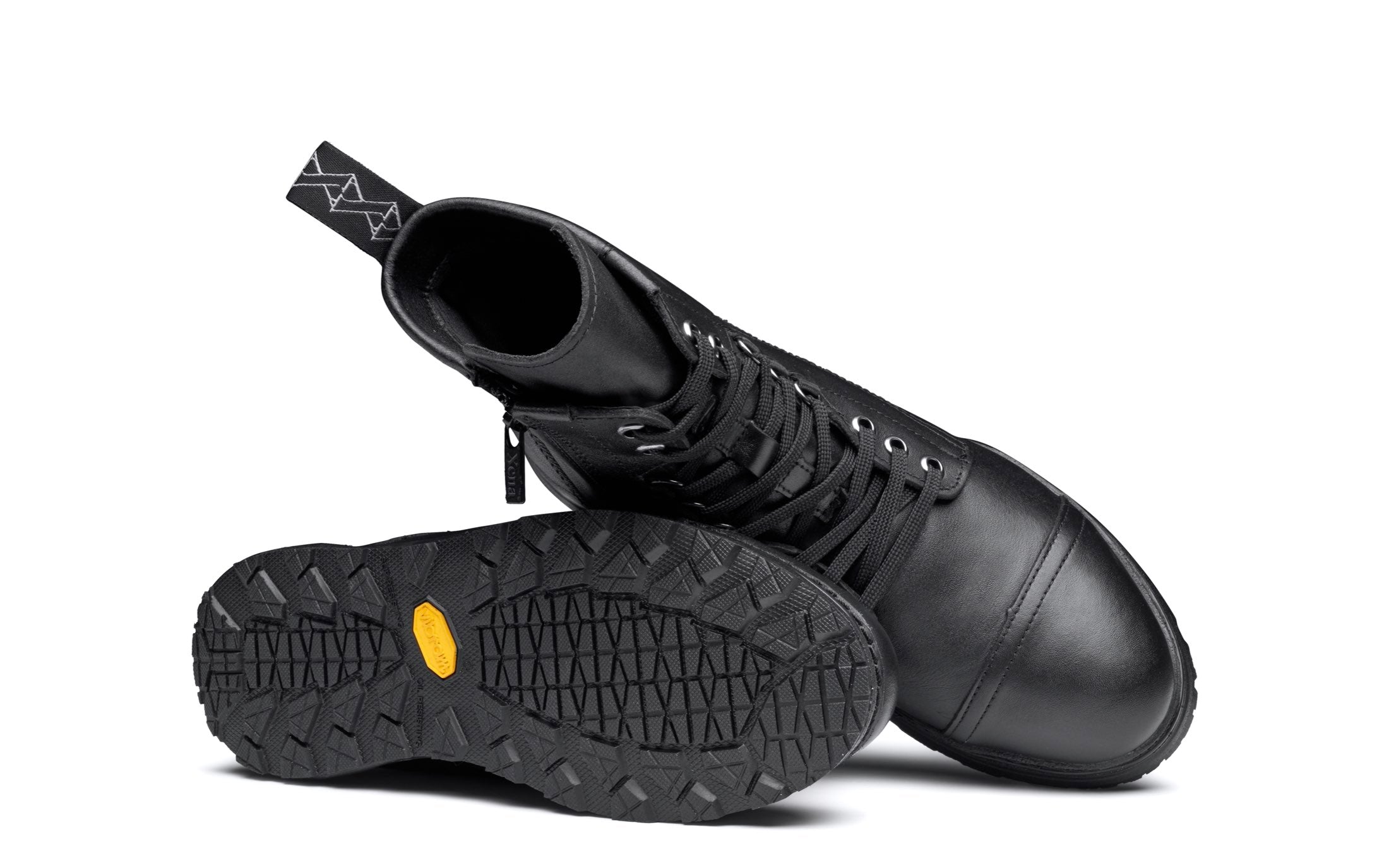 Raven Ultra Slip Resistant (SRO) and Electrical Hazard (EH Rated) ASTM Certified Safety Wedge, Steel Toe Work Boot for Women | Premium Jet Black Full-Grain Leather | Xena Workwear