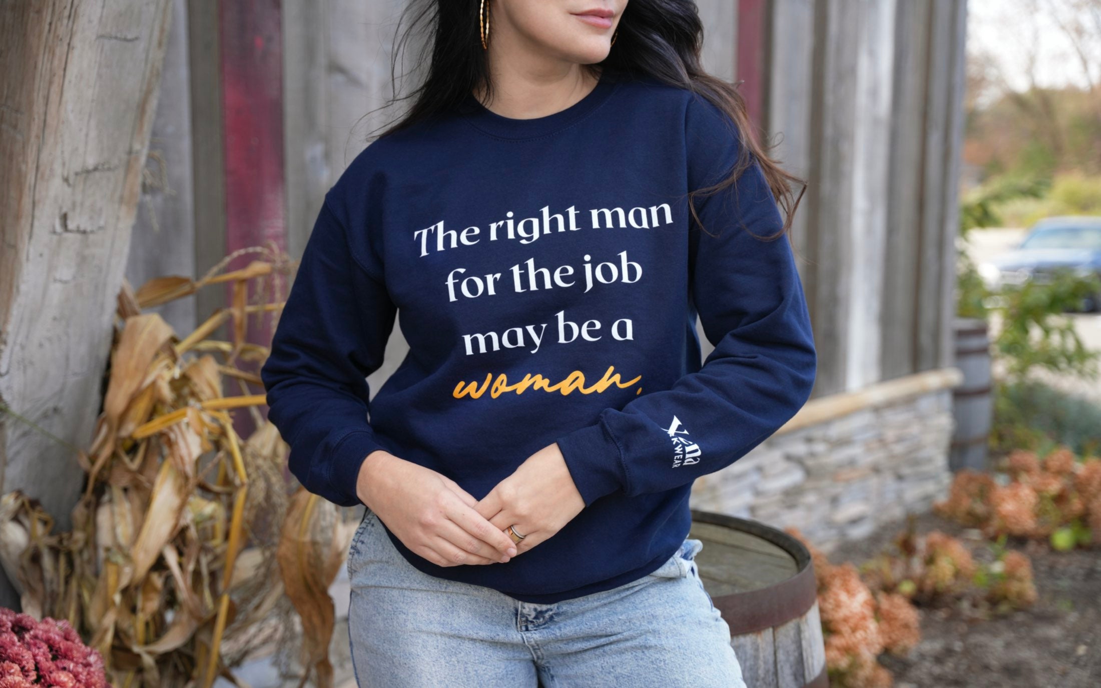 The Right Woman Sweatshirt from Xena Workwear for Women in Night Sky Blue Color