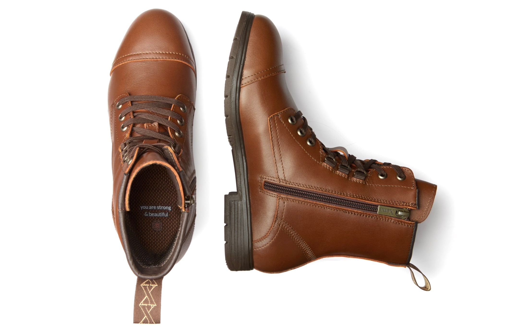 Spice Electrical Hazard EH Rated Steel-Toe Safety Combat Motorcycle Boot | Designed for Women by Women | ASTM Certified, Featuring Lace-Ups, and Side Zipper | Full Grain Mystic Dune Leather | Xena Workwear