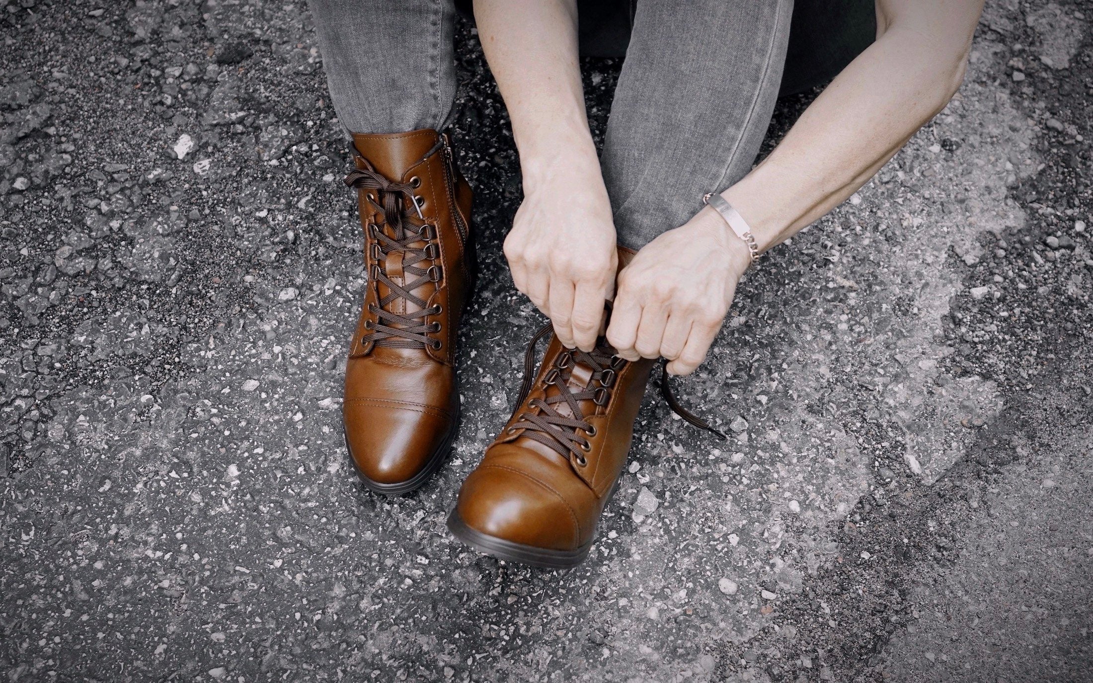 Spice Electrical Hazard EH Rated Steel-Toe Safety Combat Motorcycle Boot | Designed for Women by Women | ASTM Certified, Featuring Lace-Ups, and Side Zipper | Full Grain Mystic Dune Leather | Xena Workwear