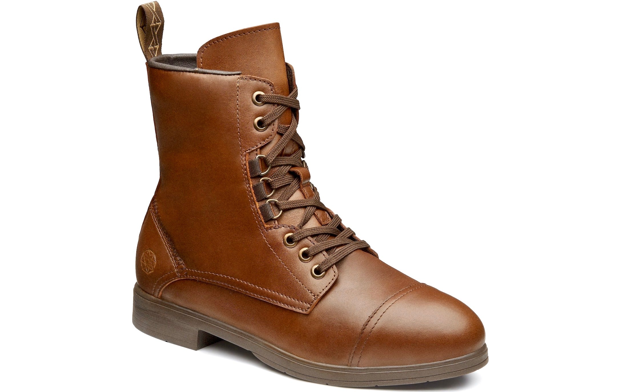 Spice Steel-Toe Safety Combat Motorcycle Boot | Designed for Women by Women | ASTM Certified, Featuring Lace-Ups, and Side Zipper | Full Grain Mystic Dune Leather | Xena Workwear