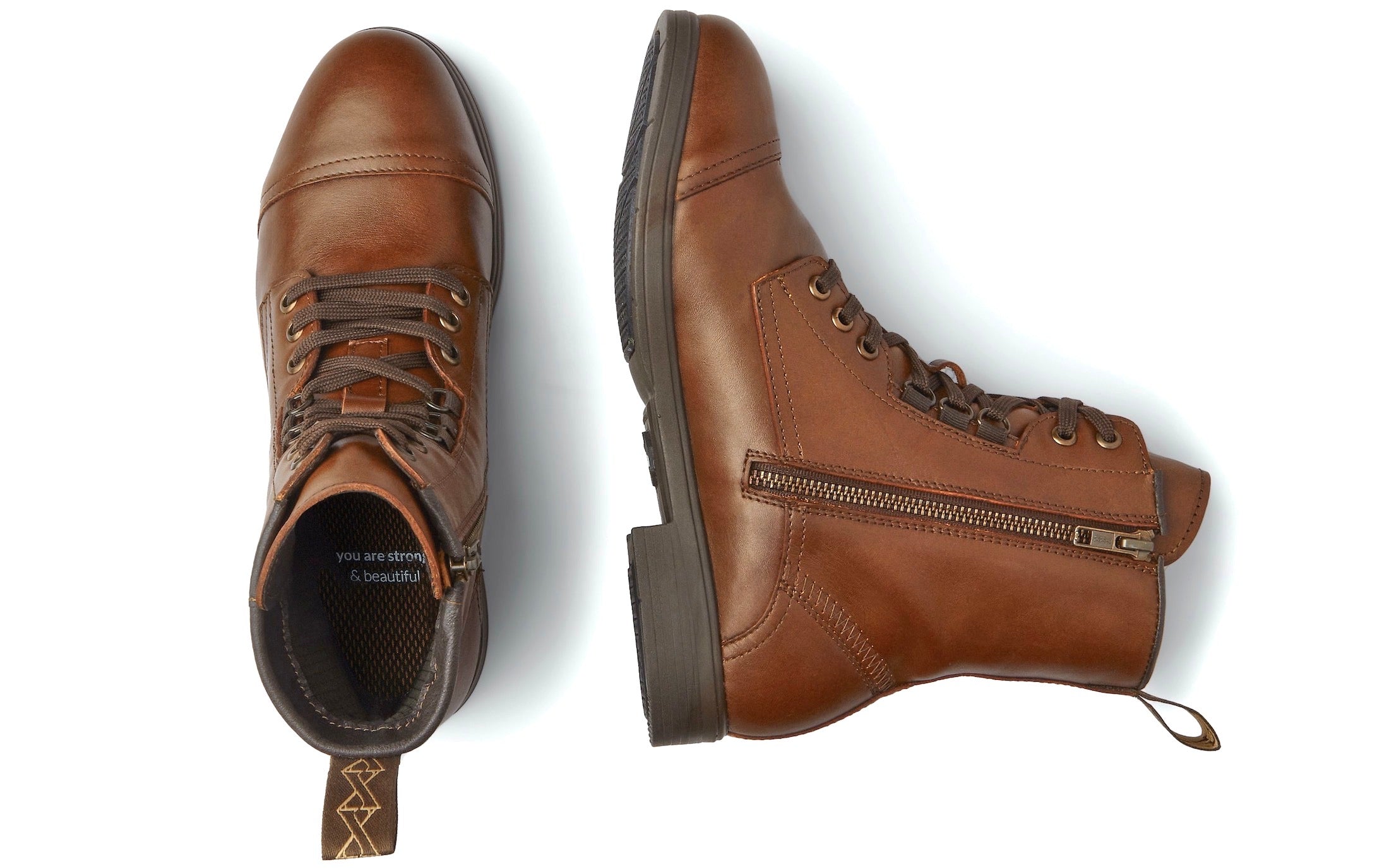 Spice Steel-Toe Safety Combat Motorcycle Boot | Designed for Women by Women | ASTM Certified, Featuring Lace-Ups, and Side Zipper | Full Grain Mystic Dune Leather | Xena Workwear