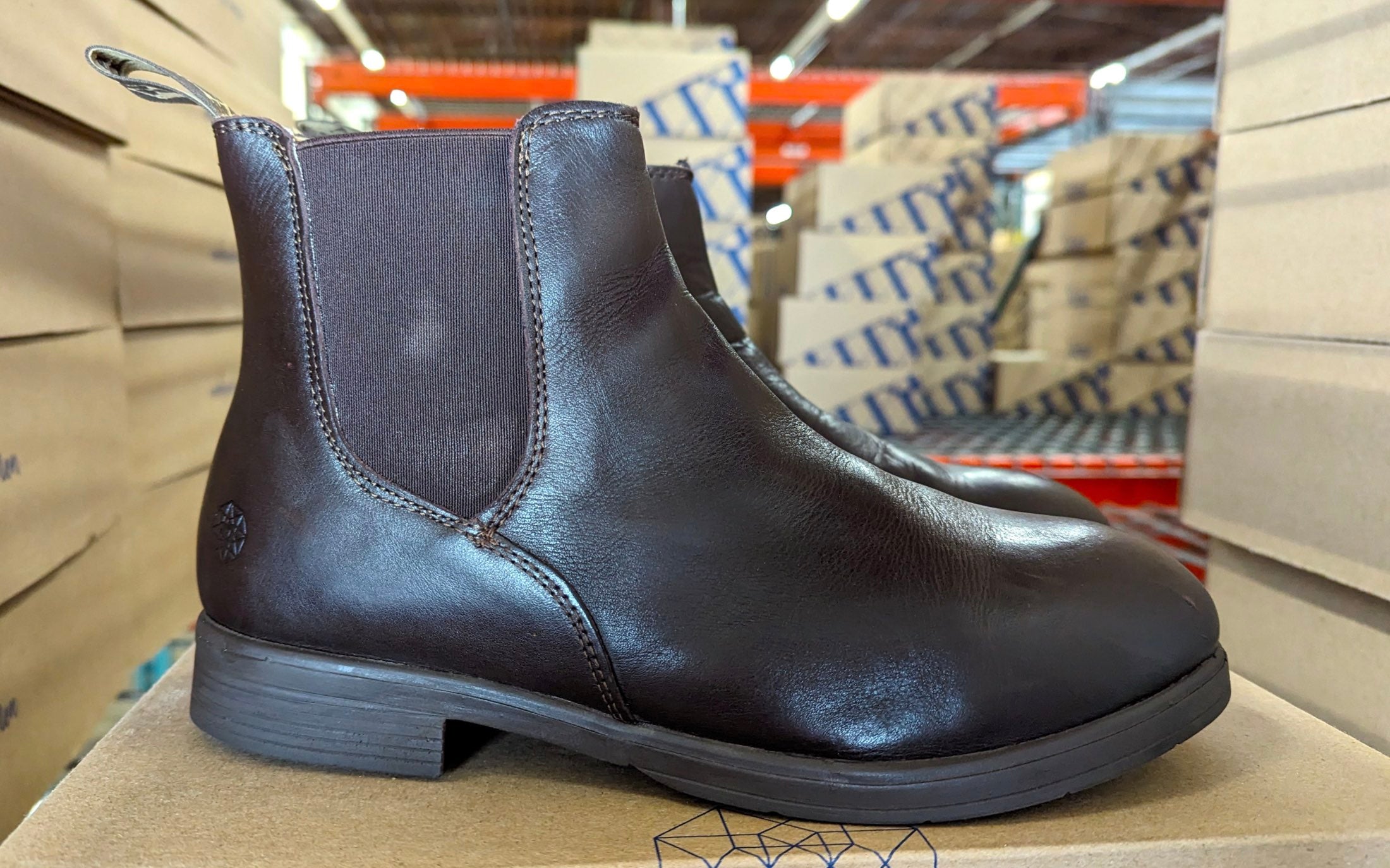 Weathered Valence SD Rated Steel-Toe Safety Boot for Women in Chestnut Brown Full-Grain Leather by Xena Workwear