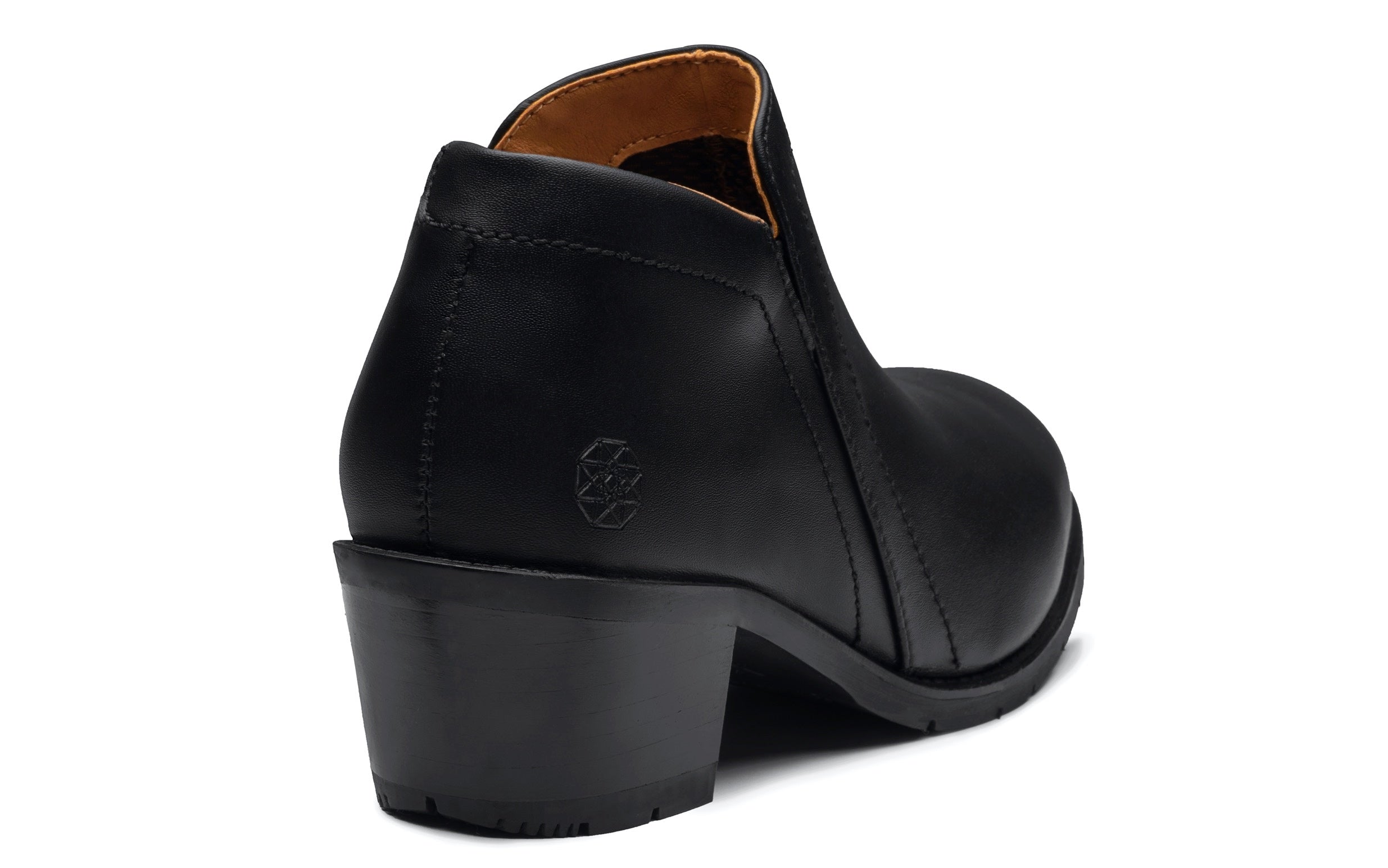 Gravity Vegan Women's Steel-Toe Safety Shoe in Vegan Blackout Leather