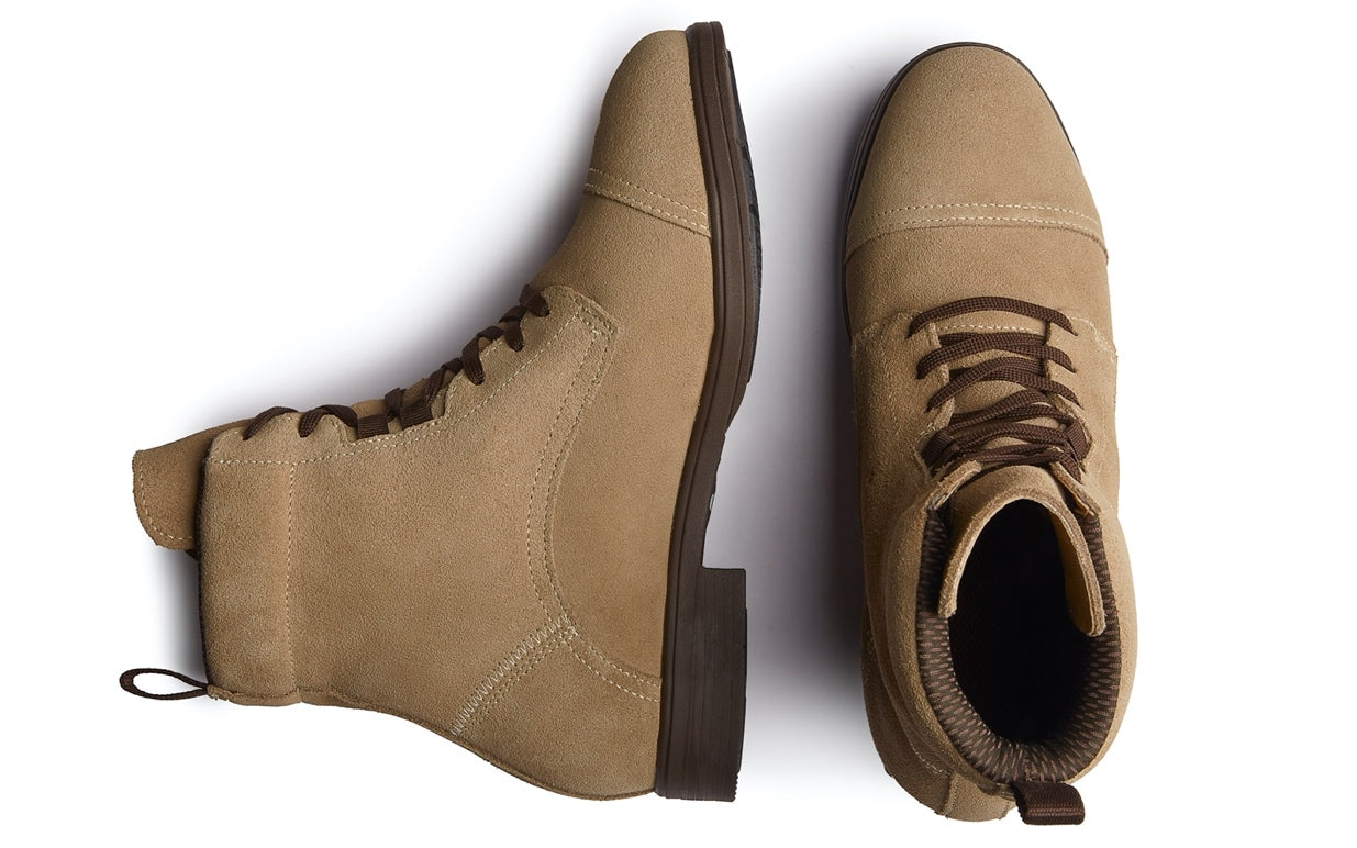 Inertia Electrical Hazard EH Certified Steel Toe Women's Lace Up Boot | Waterproof & Durable Leather | Suede Desert Sand | Xena Workwear