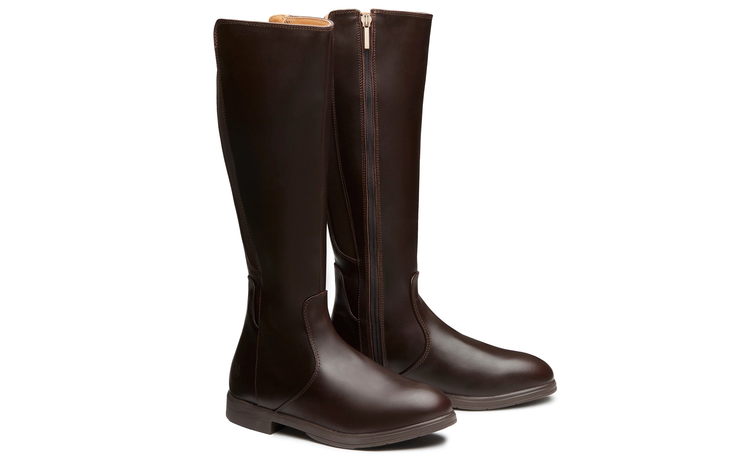 Nova Electrical Hazard EH Certified Steel-Toe Safety Riding Boots for Women | Full-Grain Leather in Chestnut Brown Color