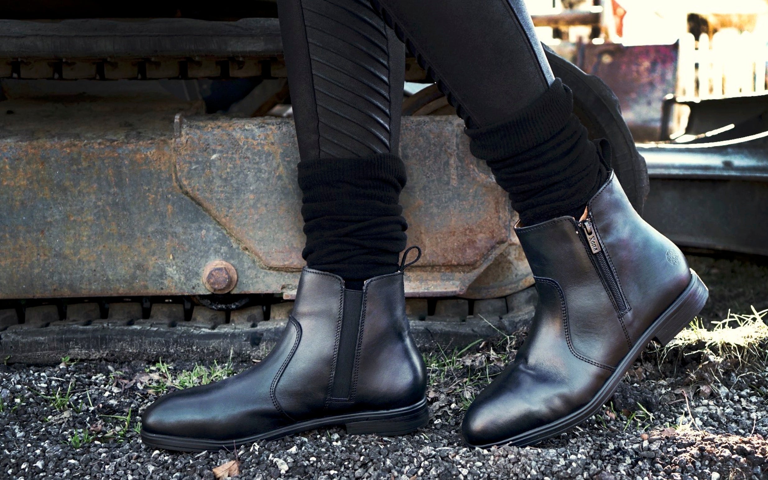 Omega Electrical Hazard EH Rated Women’s Steel Toe Safety Boot | ASTM Certified I Full-Grain Stylish Black Leather | Made in North America for Women by Women | Xena Workwear