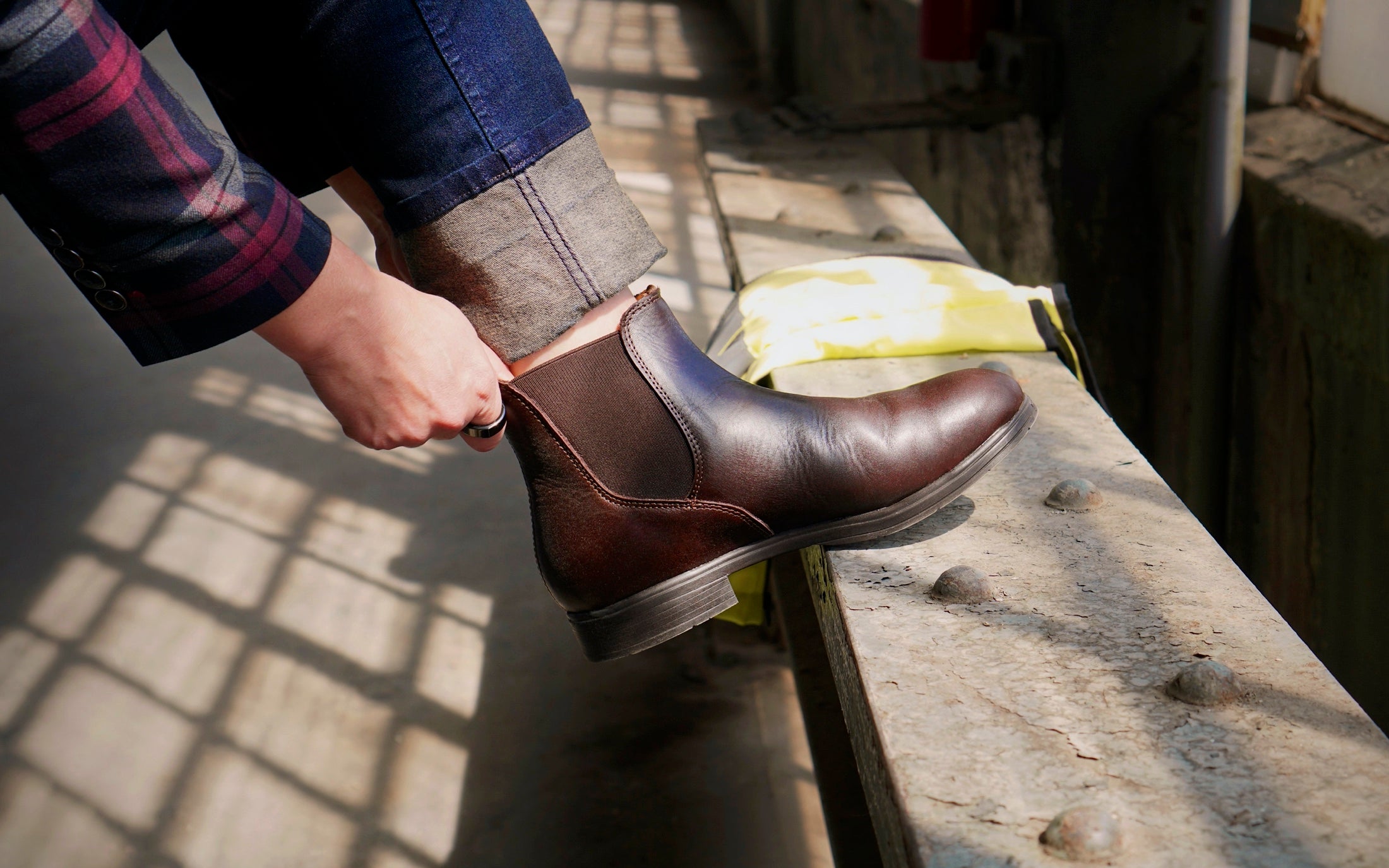 Valence Static Dissipative SD Rated Women's Steel Toe Safety Boot | ASTM Certified and OSHA Compliant I LWG Certified Full-Grain Chestnut Leather | Made in North America for Women by Women | Xena Workwear