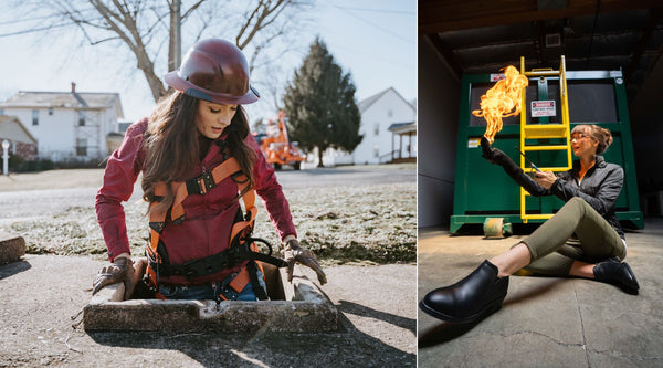 Rachel Walla from Ally Safety Reimagines what Safety can be on the Xena Workwear Blog | Photo Collage