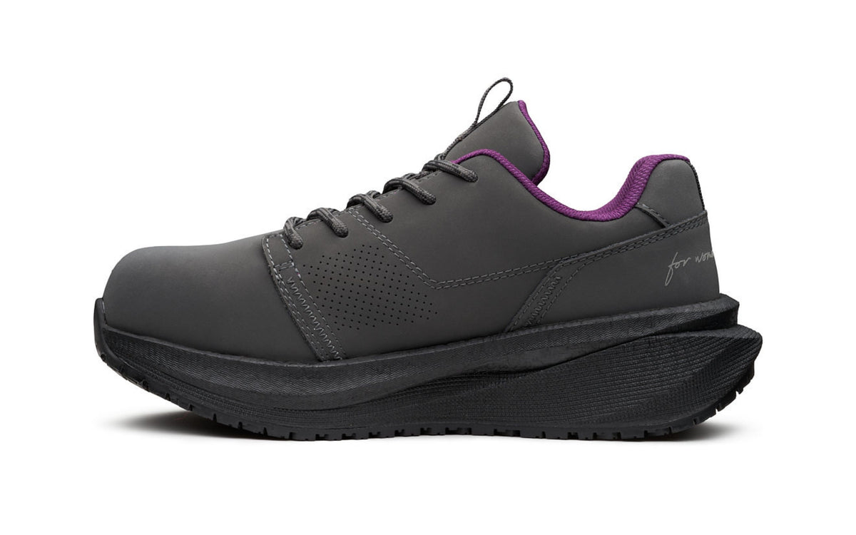 Astra Composite Toe Safety Sneaker for Women — Gray SD Rated · alternate side profile view