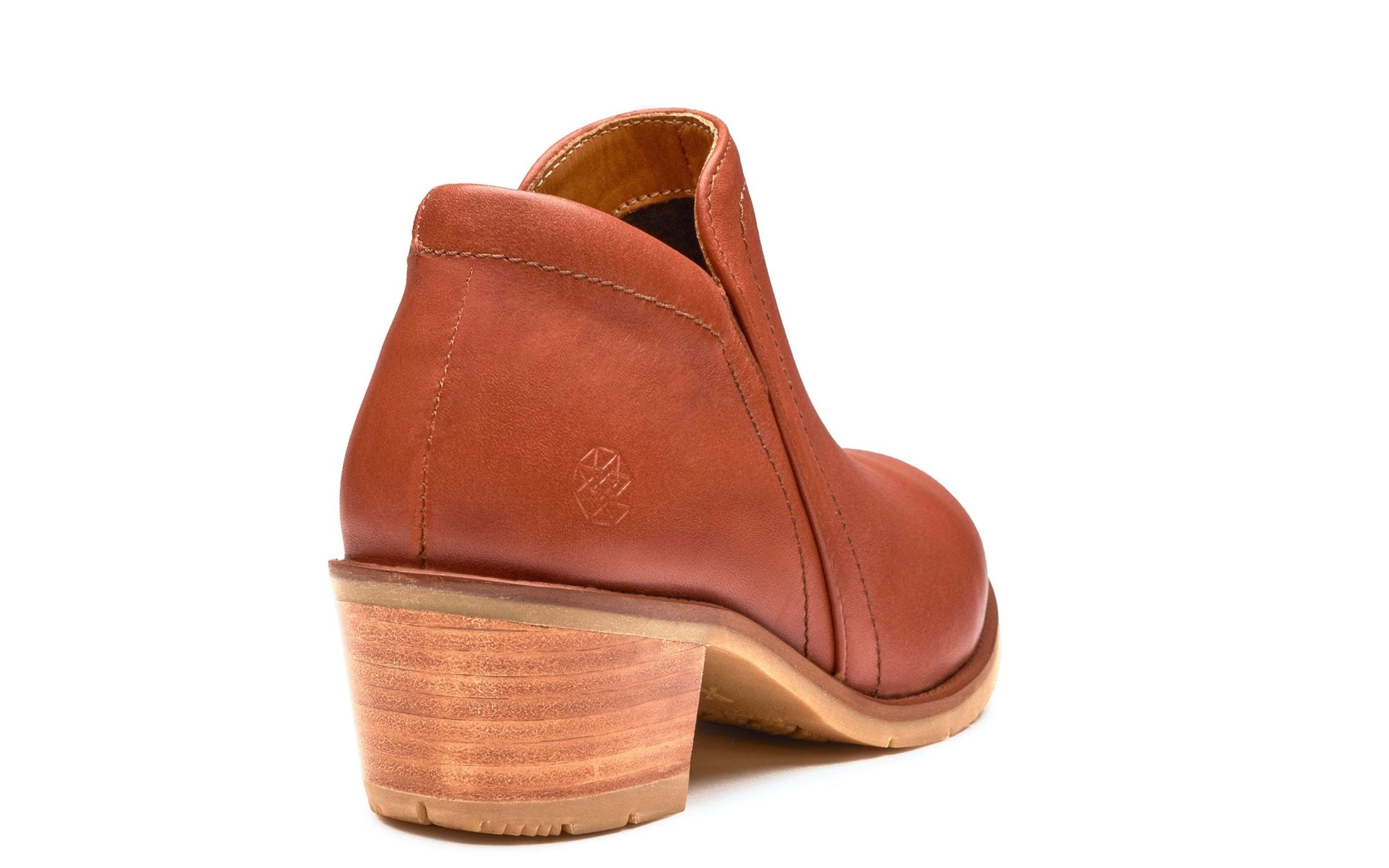 Gravity Women’s Steel Toe Ankle Bootie I Full-Grain Leather in Cognac Brown Leather by Xena Workwear