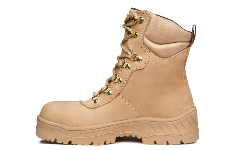 Horizon Puncture Resistant Electrical Hazard Alloy Toe Safety Work Boot for Women in Desert Tan Waterproof Nubuck Leather from Xena Workwear