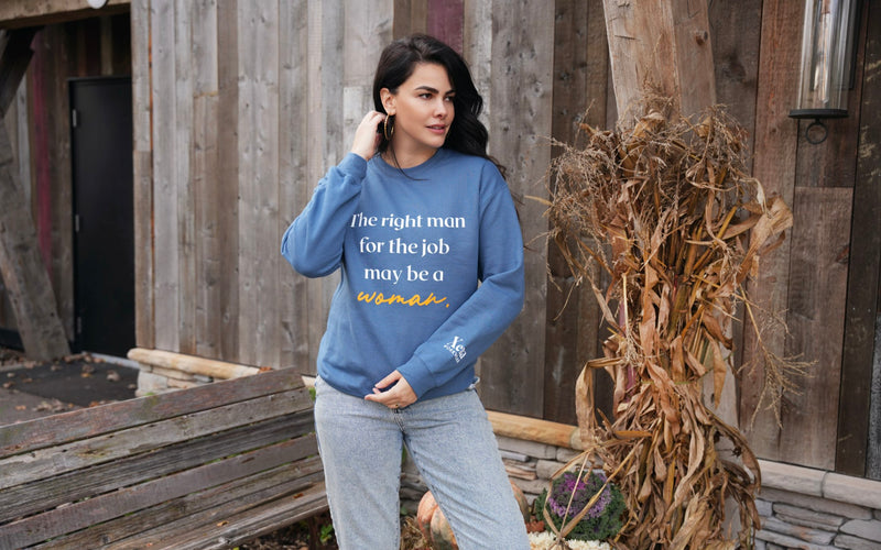The Right Woman Sweatshirt from Xena Workwear for Women in Galactic Blue