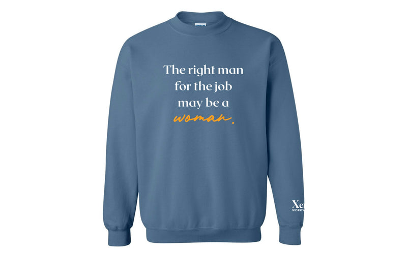The Right Woman Sweatshirt from Xena Workwear for Women in Galactic Blue