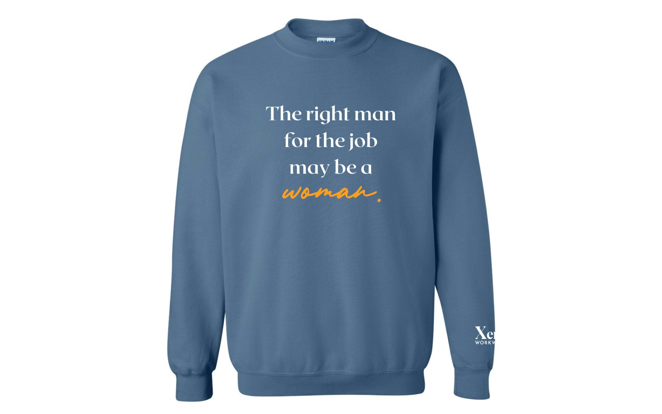 The Right Woman Sweatshirt from Xena Workwear for Women in Galactic Blue