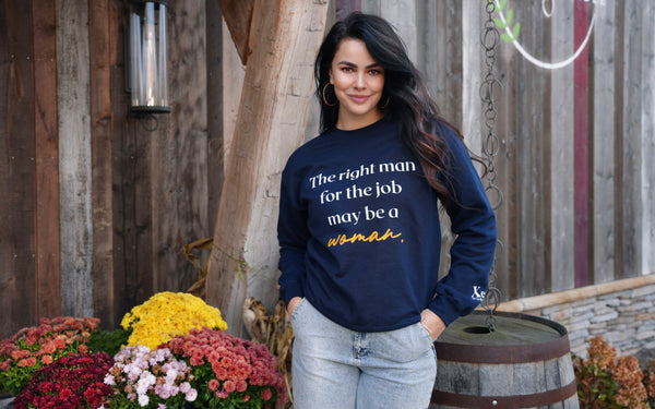 The Right Woman Sweatshirt from Xena Workwear for Women in Night Sky Blue Color