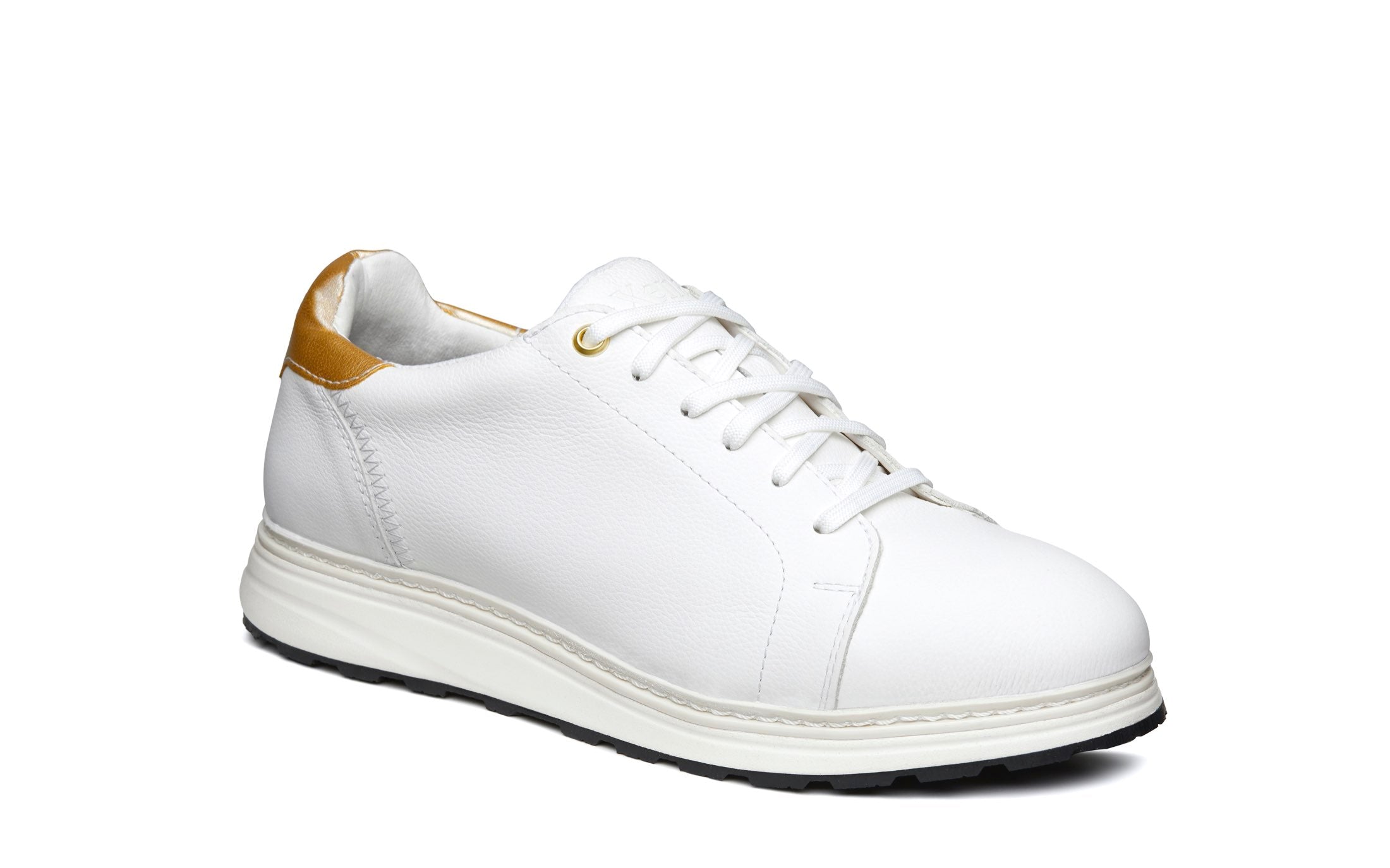 Women's Premium Non Slip Leather Shoe for Women by Xena Workwear in White Gold Full-Grain Leather  – Rogue Air