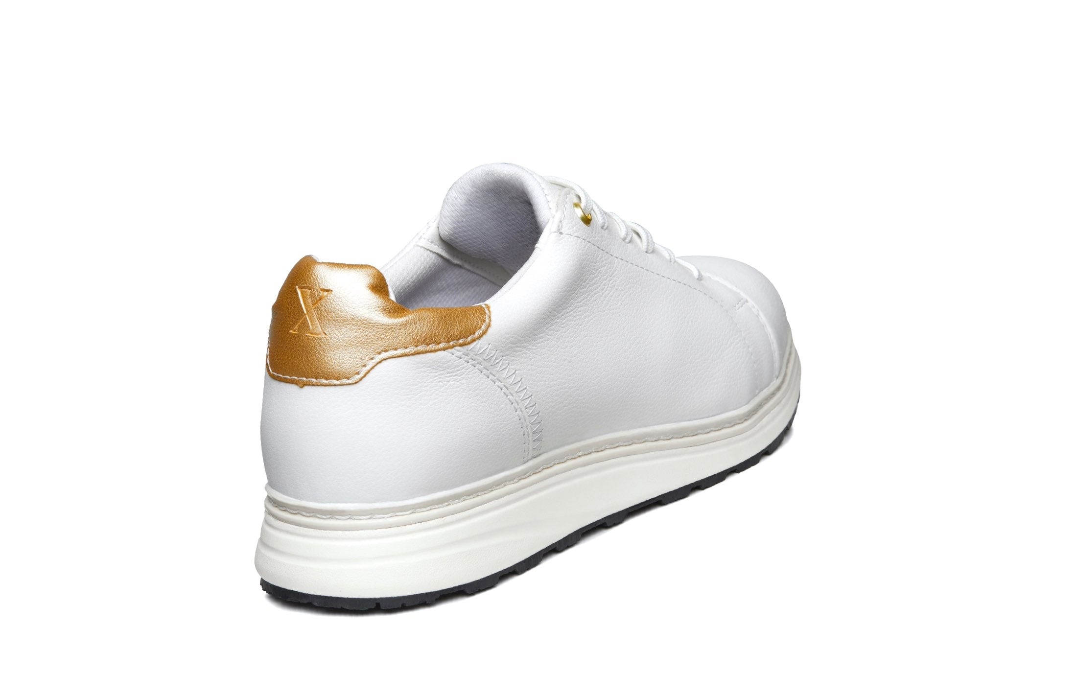 Women's Premium Non Slip Leather Shoe for Women by Xena Workwear in White Gold Full-Grain Leather  – Rogue Air