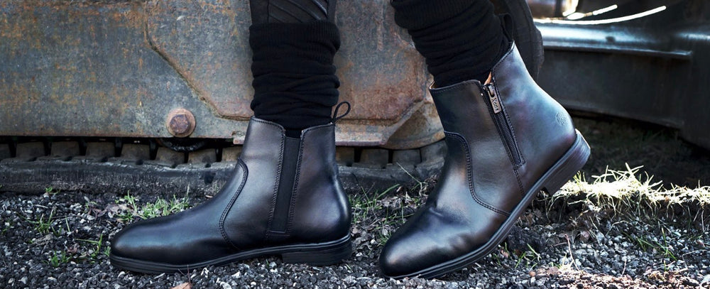 Sleek steel toe on sale boots